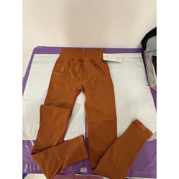 Revolve Rust Hallie Leggings High Compression S/M Proto type W20" rise 10" L25" - Picture 1 of 8